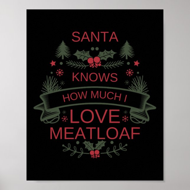 Poster Camisa De Meatloaf De Natal De 2025 Para Forragens (Frente)