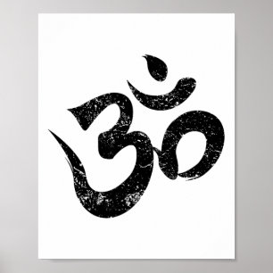 Poster Camisa de Meditação Om Símbolo de Ioga Espiritual