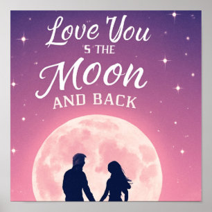 Poster Camisa de namorados, lua de amor