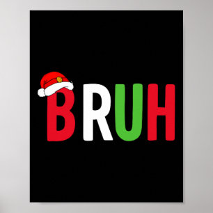 Poster Camisa De Natal Bruta Para Rapazes Adolescentes Fe