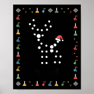 Poster Camisa de Natal Feia de Ciência Química Professor