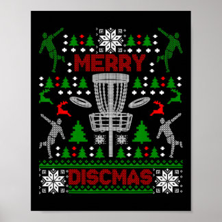 Poster Camisa de Natal Feia de Discmas Disc Golf Par