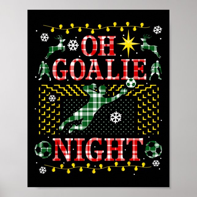 Poster Camisa de Natal Feia de Goleiro de Futebol Engraça (Frente)