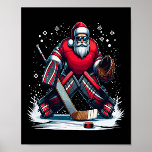 Poster Camisa de Natal Feia do Goleiro de Hóquei do Papai