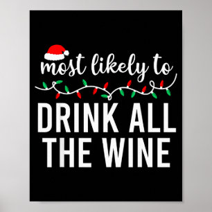 Poster Camisa de Natal Mais Provável de Combinar com a Fa
