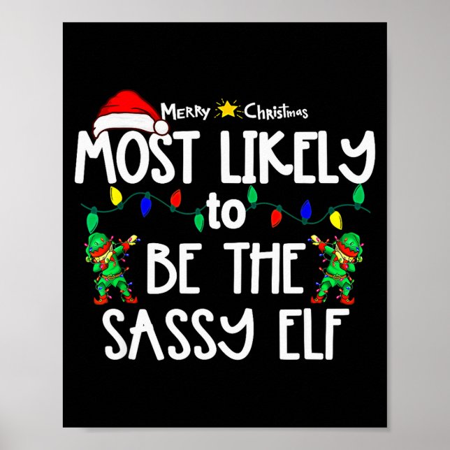 Poster Camisa de Natal Mais Provável Para Combinar com Fa (Frente)