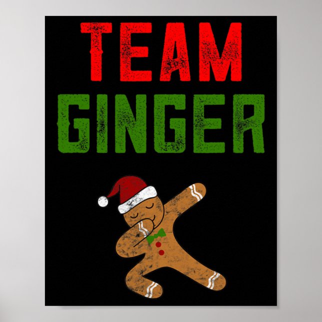 Poster Camisa de Natal para Crianças Equipe Ginger Dabbin (Frente)