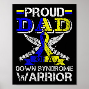Poster Camisa de Pai Orgulhoso de um Guerreiro com Síndro