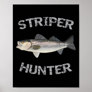 Poster Camisa de Pesca Striper Hunter Listrada B Striper
