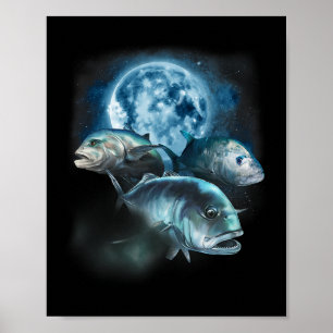 Poster Camisa De Pesca Ulua - Peixe Trevalente Que Oculta
