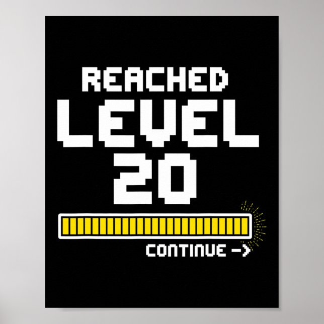 Poster Camisa De Presente De Aniversário De 20 De Jogo De (Frente)