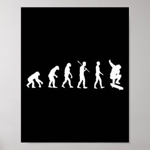 Poster Camisa de Presente de Evolução de Skate