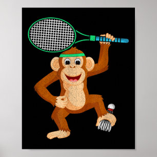 Poster Camisa de Presente de Humor Esportivo de Badminton