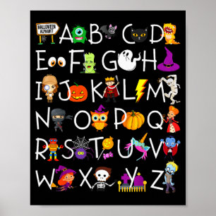 Poster Camisa de professora de berçário de Halloween, alf