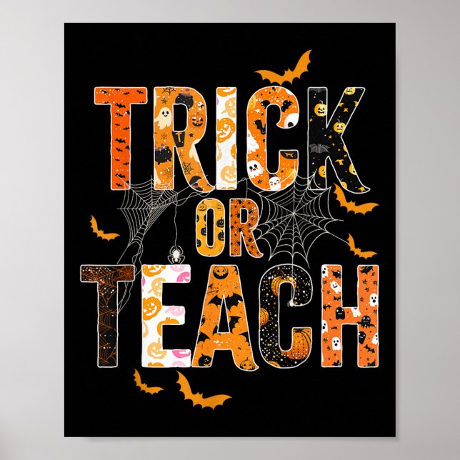 Poster Camisa De Professores De Dias de as Bruxas engraça (Frente)