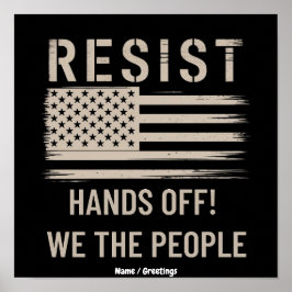 Poster Camisa de Protesto Resistir Trump Anti-Política
