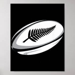 Poster Camisa de Rugby da Nova Zelândia
