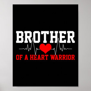 Poster Camisa de Sensibilização do Coração Guerreiro de P