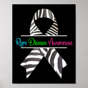 Poster Camisa de Sensibilização Raras - Doença Rara-Zebra