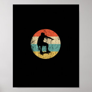 Poster Camisa de Skate - Skatista Retro Vintage