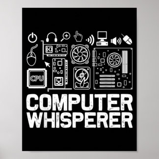 Poster Camisa de Sussurrador de Computador Suporte Técnic