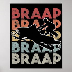 Poster Camisa De T Snowmobile Vintage I Retro Sled De Nev