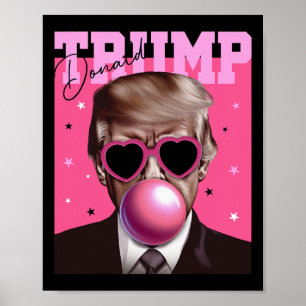 Poster Camisa De Trump Para Crianças Mulheres Donald Trum