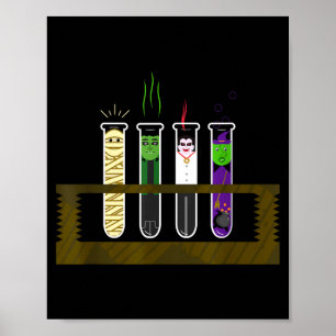 Poster Camisa de Tubo de Teste de Cientista Louco Diverti