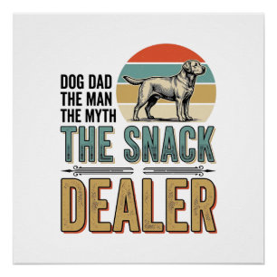 Pôster Camisa de Vendedor de Lanche de Papai Cachorro Ama