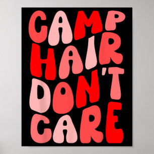Poster Camisa de verão para menina Cabelo de Acampamento
