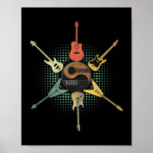 Poster Camisa De Violão. Estilo Retroativo, Presente Para
