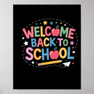 Poster Camisa de Volta à Escola Gráfico Colorido Fofo