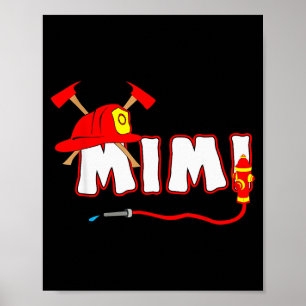 Poster Camisa de Vovó Bombeira Hidrante do Departamento d