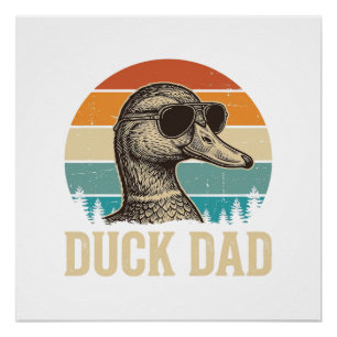 Pôster Camisa Desi do Papai Pato com Gravura Vintage e Pô