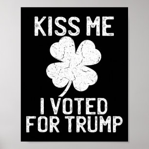Poster Camisa Dia de São Patrício Republicana Me Beija Eu