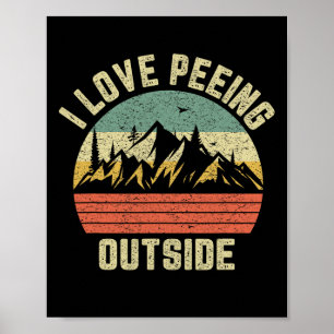 Poster Camisa Divertida de Acampamento Hiking Ao Ar Livre
