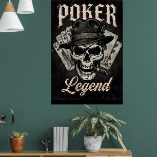 Poster Camisa Divertida de Lenda do Poker Eu Amo Poker Te