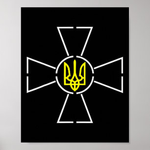 Poster Camisa do Brasão de Armas Ucraniano Presidente Zel