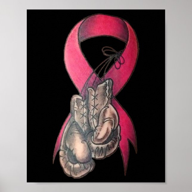 Poster Camisa do Cancer do peito (Frente)