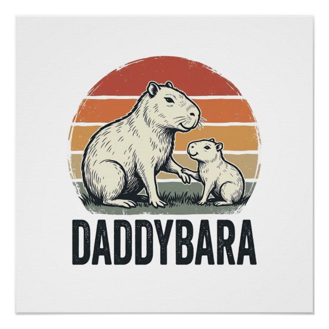 Pôster Camisa do Capivara do Daddybara Design de Pôr do S (Frente)