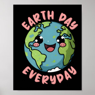 Poster Camisa Do Dia Da Terra Professora Do Ambiente Reci