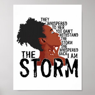Poster Camisa do Mês da História Negra Mulher Africana Af