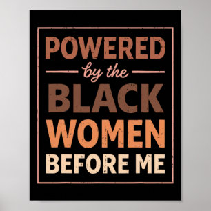 Poster Camisa do Mês da História Negra Mulheres Afro Mulh