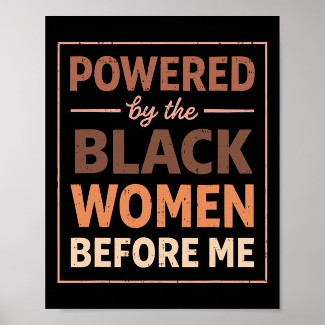 Poster Camisa do Mês da História Negra Mulheres Afro Mulh (Frente)