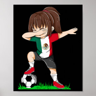 Poster Camisa do México de Futebol Camisa da Bandeira Mex
