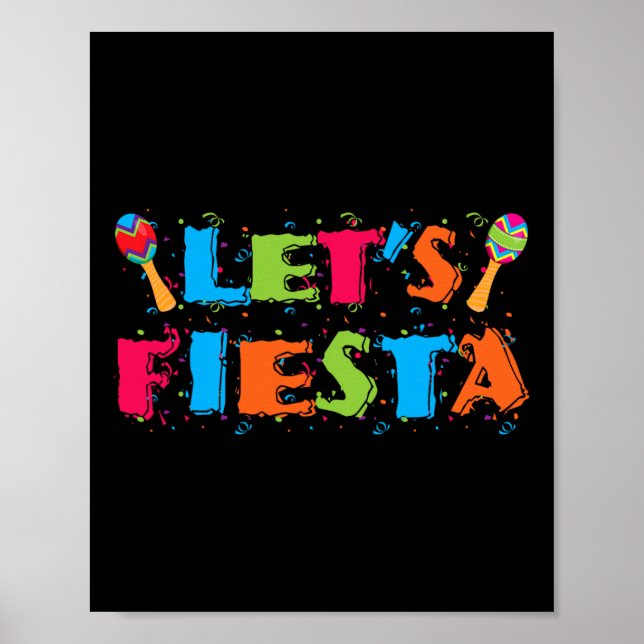 Poster Camisa Do Partido Fiesta Cinco De Mayo vamos (Frente)
