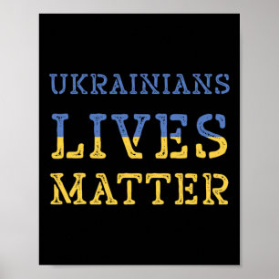 Poster Camisa do Problema das Vidas Ucranianas Bandeira d