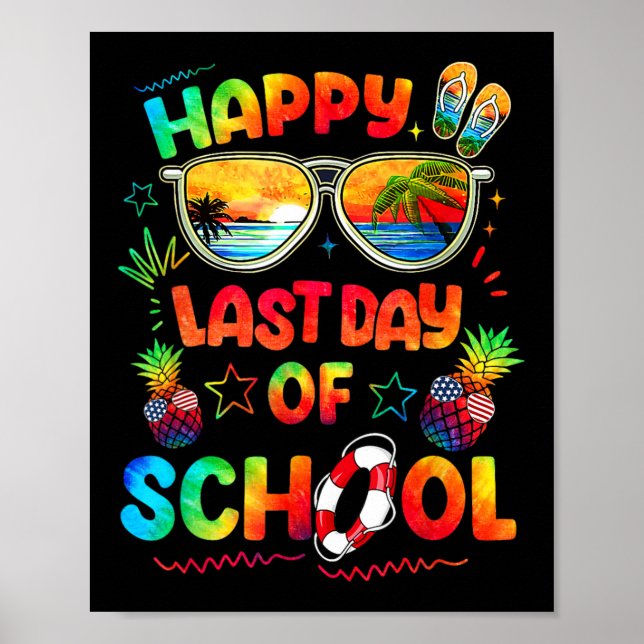 Poster Camisa do Último Dia de Aula Professores Fim de An (Frente)