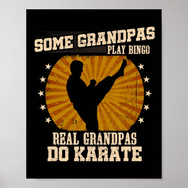 Poster Camisa do Vovô Karate - Avô Real Do Karate (Frente)