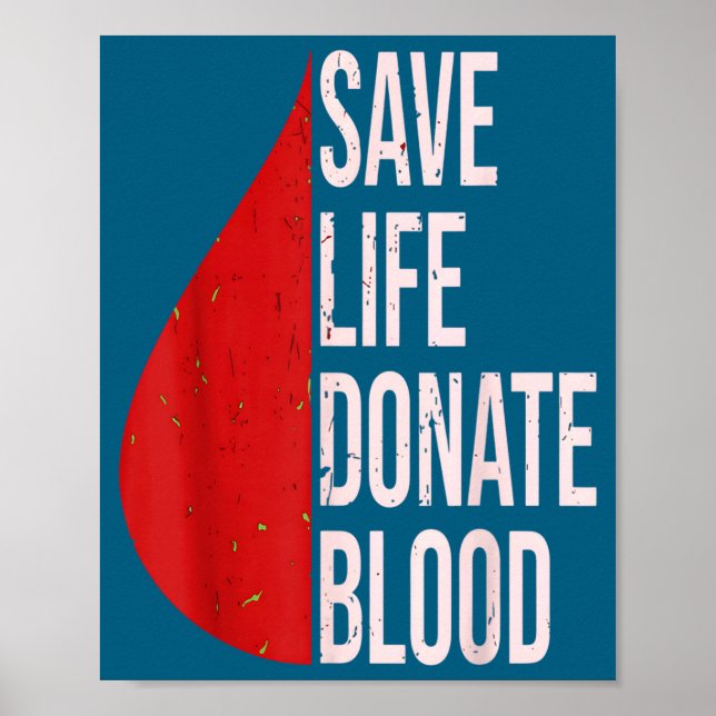 Poster Camisa Doador de Sangue Doar Sangue Conscientizaçã (Frente)